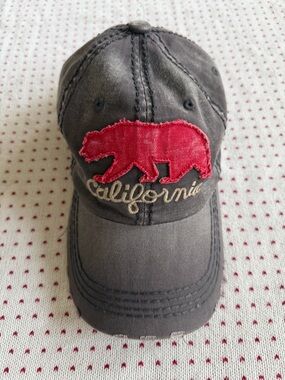 KBETHOS Gray unisex Cap with Red Bear Patch